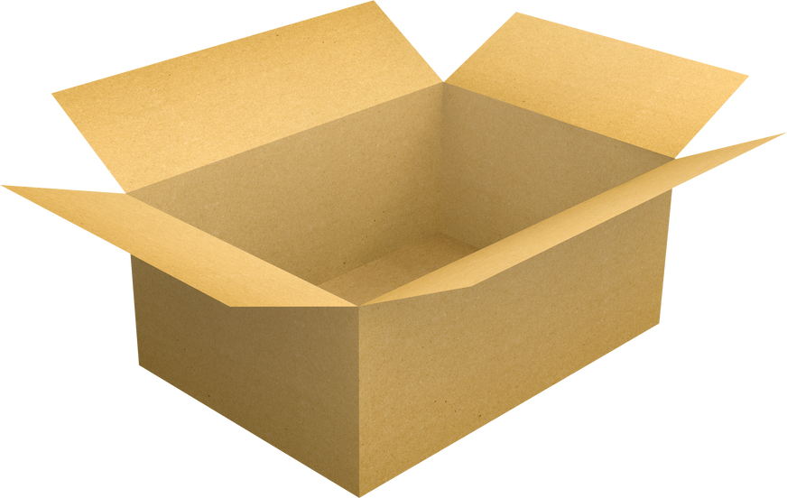 Open Cardboard Box Illustration